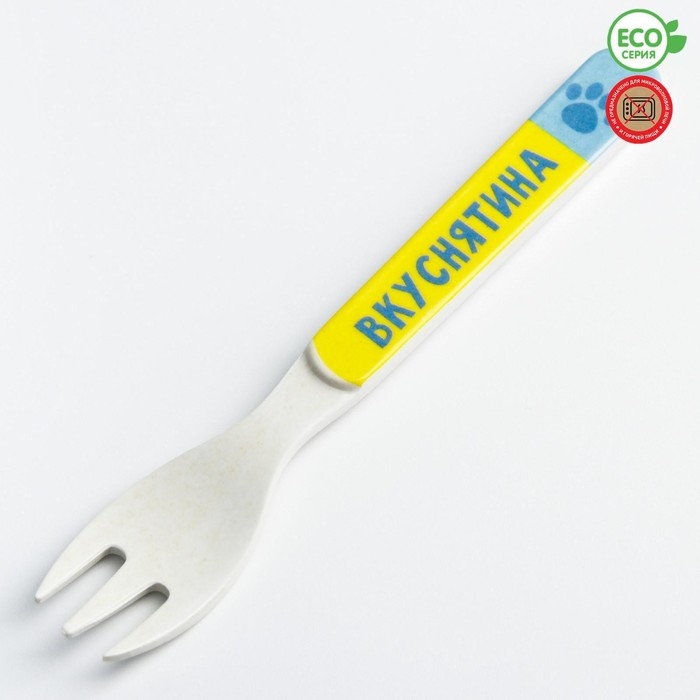 Вилка из бамбука, цвет и рисунок МИКС Вилка из бамбука, цвет и рисунок МИКС