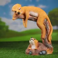 Садовая фигура из полистоуна &laquo;Сурикат на ветке&raquo;, 14&times;26&times;34 см