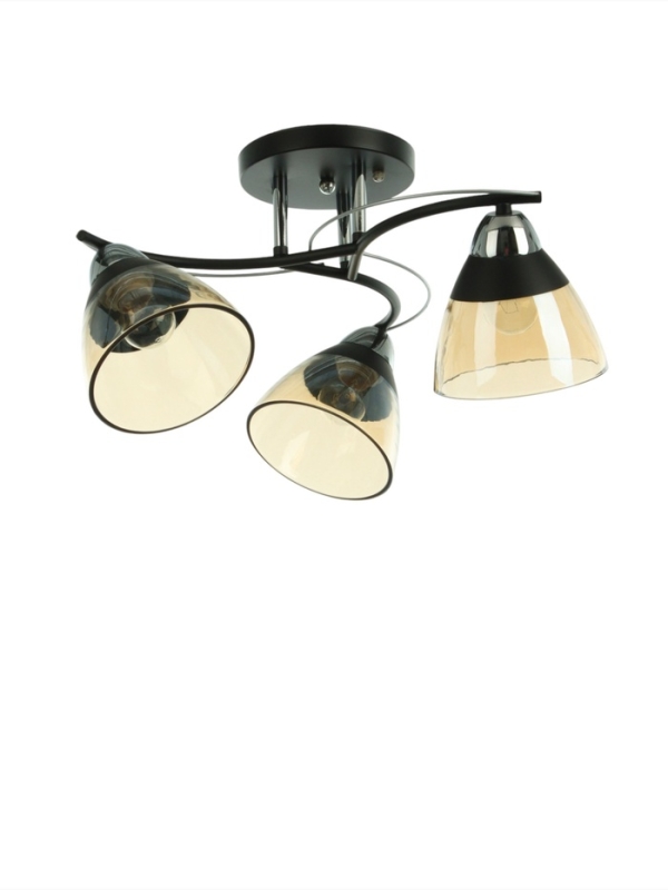 Люстра Люстра "Ирида" 3хЕ27 40Вт черно-хромовый 44х44х24 см