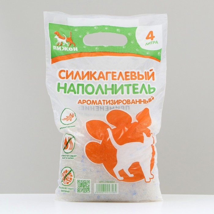 Наполнитель силикагелевый Наполнитель силикагелевый "Пижон", 4 л, аромат ванили