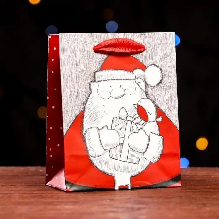 Пакет ламинированный «Подарки Деда Мороза» 11,5 х 14,5 х 6 см Пакет ламинированный «Подарки Деда Мороза» 11,5 х 14,5 х 6 см