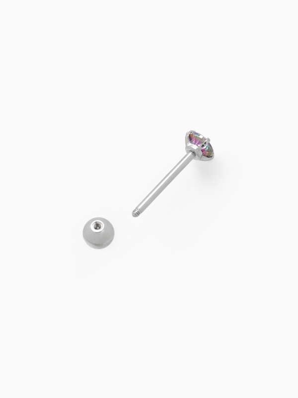 Пирсинг в язык «Штанга», L=2,5 см, цвет бензин в серебре Пирсинг в язык «Штанга», L=2,5 см, цвет бензин в серебре