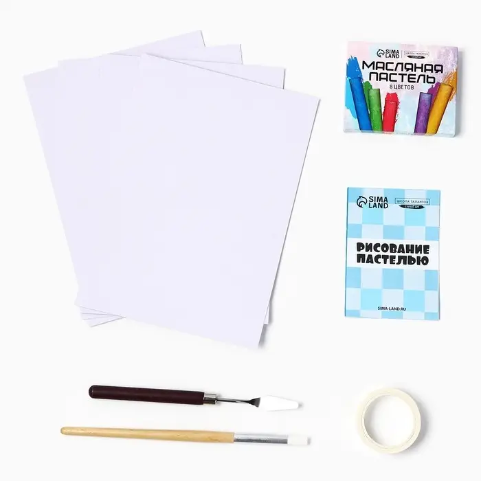 Набор для рисования масляной пастелью &laquo;Миленькие котята&raquo;, 8 цветов, набор для творчества