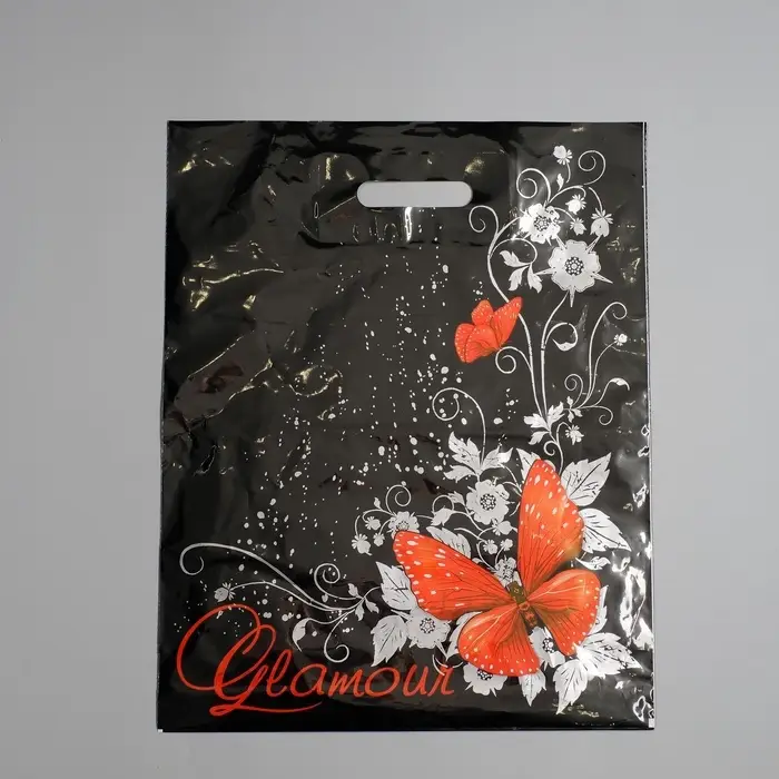 Пакет &laquo;Гламур&raquo;, полиэтиленовый с вырубной ручкой, 60 мкм, 38&times;47 см