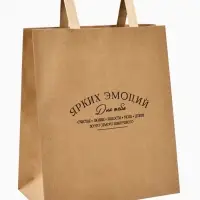 Пакет подарочный крафтовый &laquo;Ярких эмоций&raquo;, 24&times;28&times;14 см