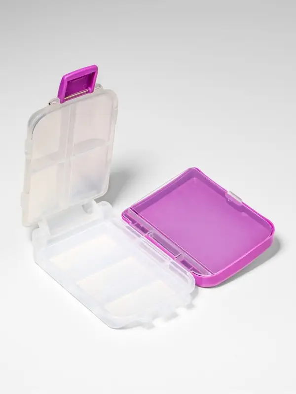 Таблетница &laquo;Максимум&raquo;, 10&times;6.5&times;3.5 см, 8 секций, сиреневая