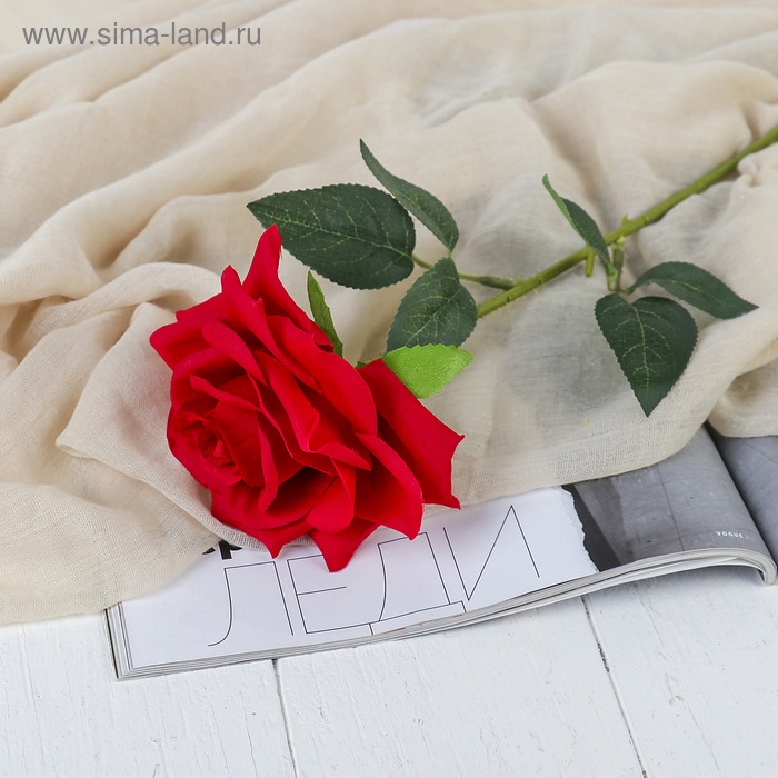 Цветы искусственные Цветы искусственные "Роза Гран При" 7х46 см, красный