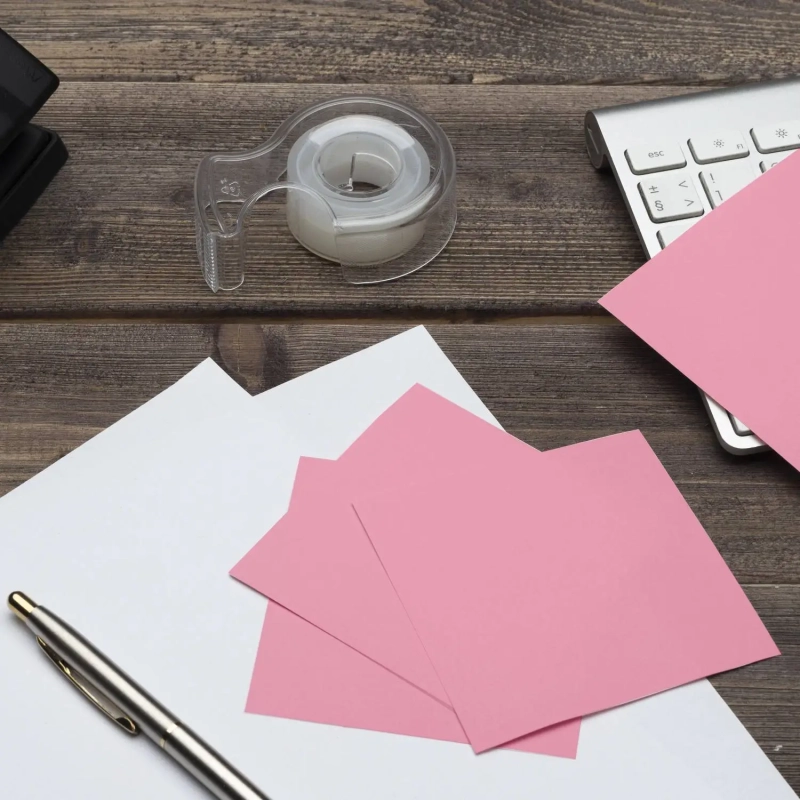 Блок для записей Attache 90x90x50 розовый 80г