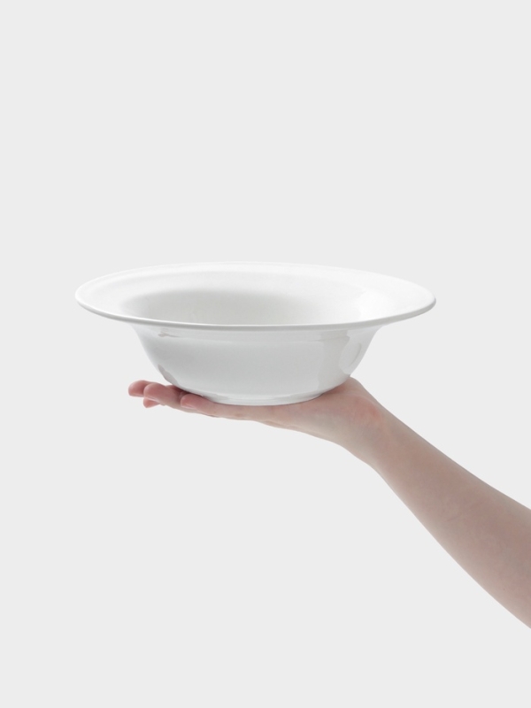 Тарелка глубокая Hanna Knövell, d=24.8 см, фарфор, белая