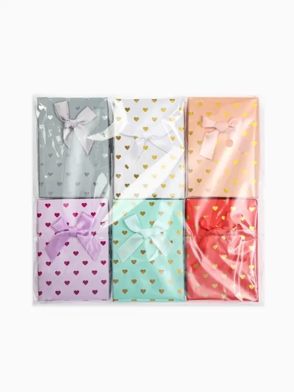 Набор коробочек подарочных 6 шт. под набор &laquo;Сердечки&raquo;, 7&times;9 см ( + - 0.5 см), цвет МИКС (7528509)   1