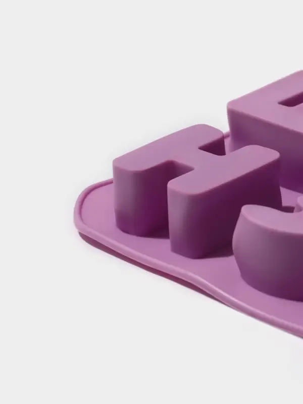 Форма для шоколада Доляна &laquo;Алфавит для бенто-тортов&raquo;, силикон, 36.6&times;26.6&times;2 см, 33 ячейки (3.5&times;3 см), сиреневая