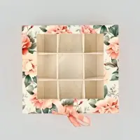 Коробка под 9 конфет с ячейками &laquo;Ты прекрасна&raquo; 14.5&times;13.5&times;3.5 см