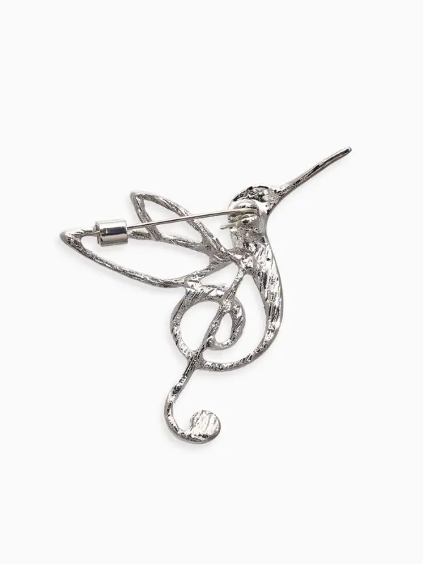 Брошь «Калибри. Скрипичный ключ», цвет серебро Брошь «Калибри. Скрипичный ключ», цвет серебро