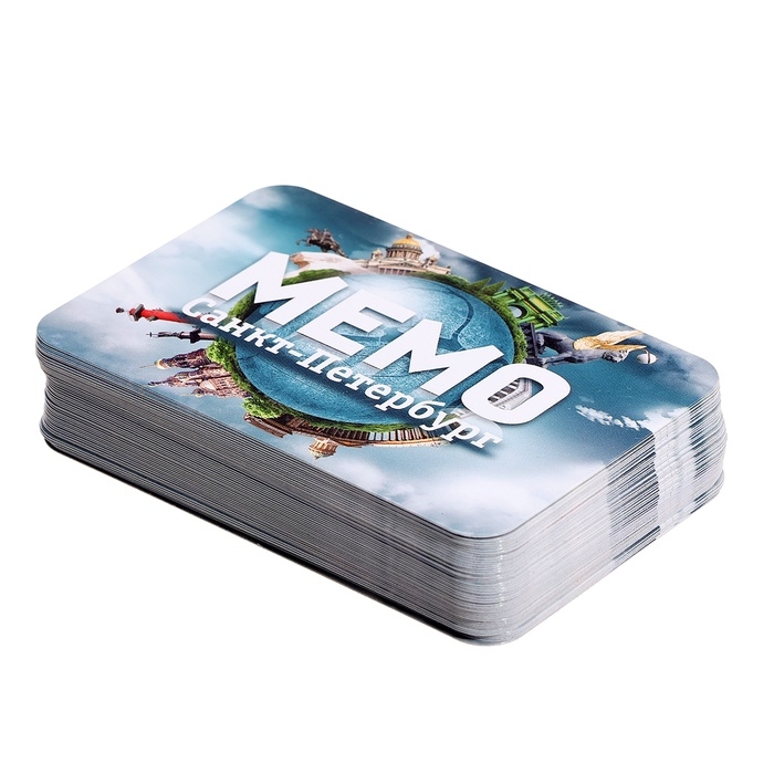 Настольная игра «Мемо. Санкт-Петербург», 50 карточек + познавательная брошюра Настольная игра «Мемо. Санкт-Петербург», 50 карточек + познавательная брошюра