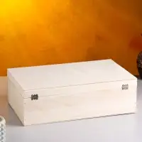 Подарочный ящик 34&times;21.5&times;10.5 см деревянный, с закрывающейся крышкой, без покраски