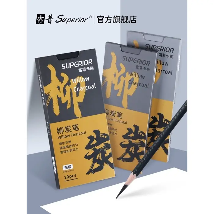 Карандаш угольный чёрный, S-soft, корпус красный Карандаш угольный чёрный, S-soft, корпус красный