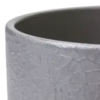 Горшок цветочный с поддоном 3 л, d18/h15,5 см серый керамика, "Перл" (М)