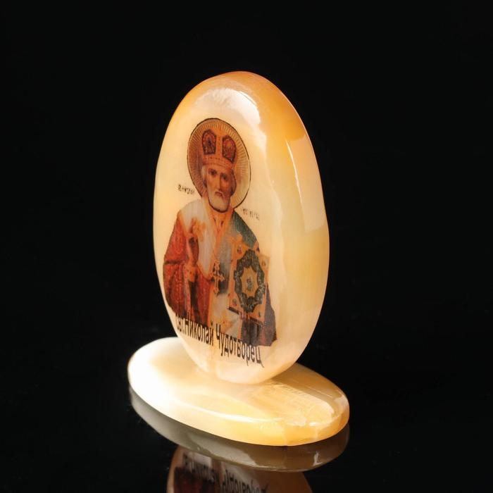 Икона овал на поставке  Икона овал на поставке "Николай Чудотворец"