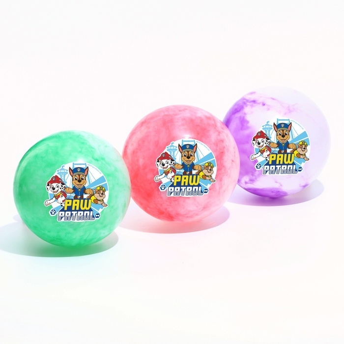 Мяч детский Paw Patrol, 22 см, 60 г, мрамор, МИКС Мяч детский Paw Patrol, 22 см, 60 г, мрамор, МИКС