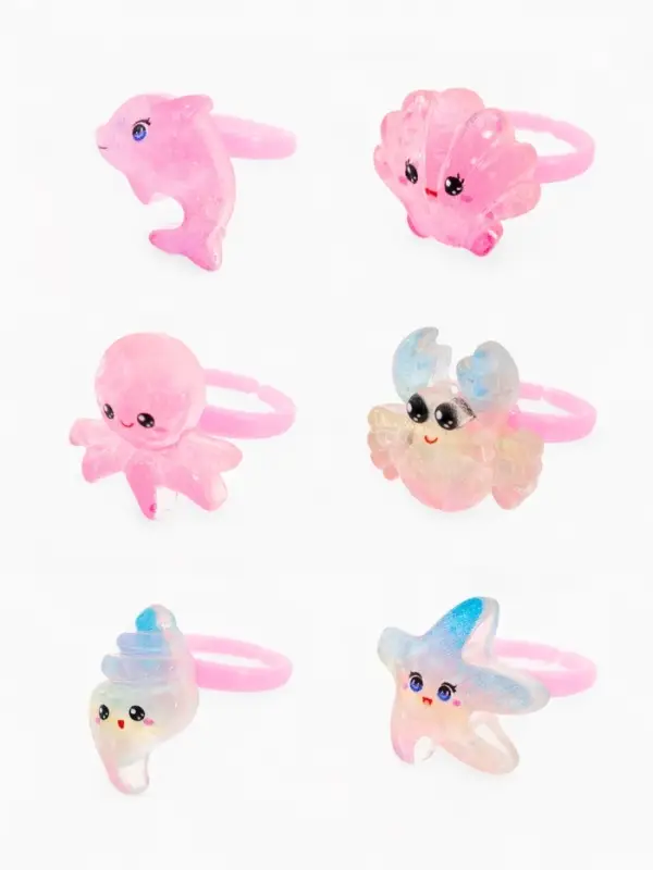 Кольцо «Выбражулька» морские жители, форма МИКС, цветное, безразмерное Кольцо «Выбражулька» морские жители, форма МИКС, цветное, безразмерное