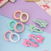 Набор для волос «Аделия», 10 резинок 3 см, 4 невидимки 3.5 см, звезда колор, МИКС