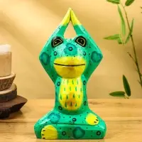 Сувенир интерьерный «Лягушка-йог», 15×8×25 см, дерево Сувенир интерьерный «Лягушка-йог», 15×8×25 см, дерево