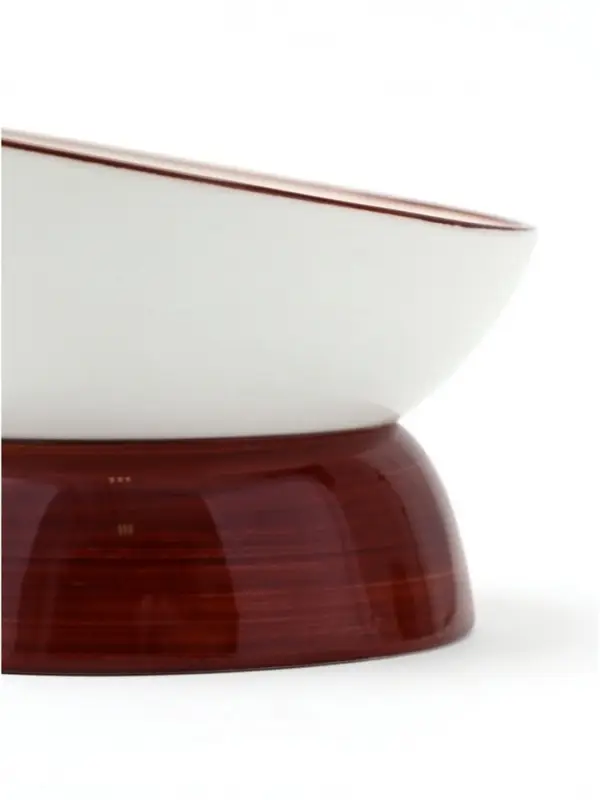 Миска &laquo;Тандем&raquo;, 400 мл, 13.6&times;9 см, керамика, белая, коричневая