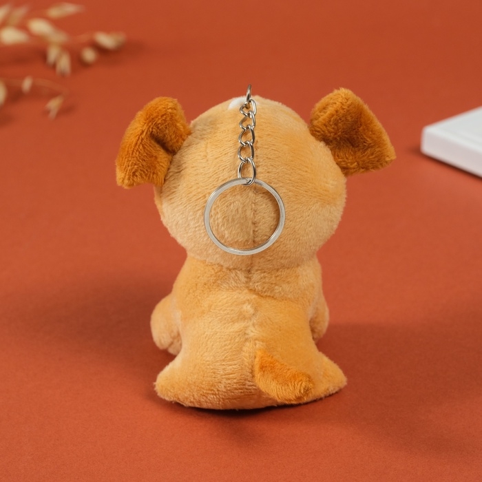 Брелок текстиль Брелок текстиль "Милый щенок" коричневый 5х6х10 см