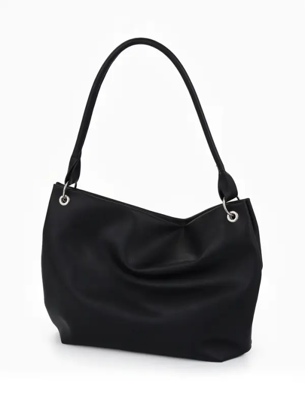 Сумка - мешок женская TEXTURA, на молнии, 36&times;10&times;28 см, чёрная