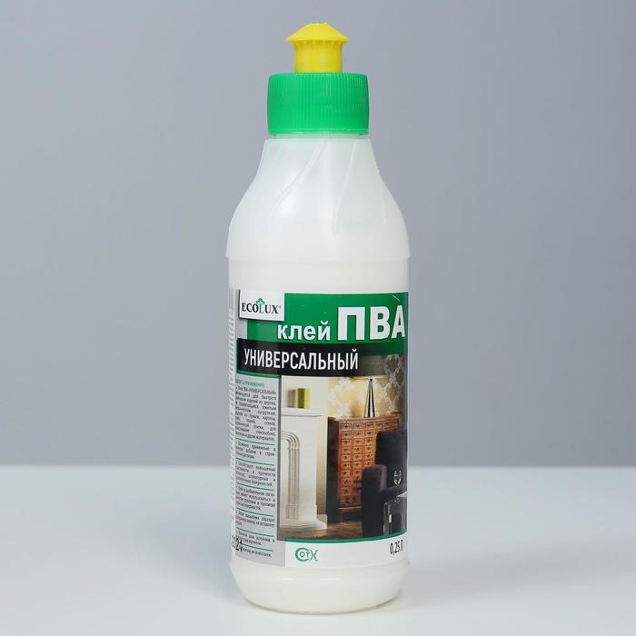 Клей ПВА ECOLUX универсальный 0,25 л Клей ПВА ECOLUX универсальный 0,25 л