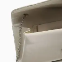 Сумка-клатч женская вечерняя на магните, на цепочке, однотонная, золотистая