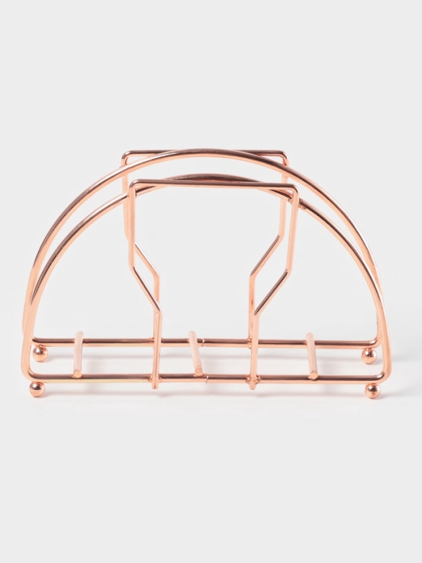 Салфетница Доляна «Куб», розовое золото Салфетница Доляна «Куб», розовое золото