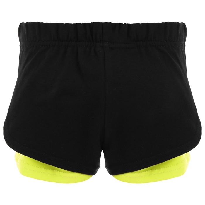 Шорты для гимнастики и танцев Grace Dance, р. 34, цвет чёрный/лайм Шорты для гимнастики и танцев Grace Dance, р. 34, цвет чёрный/лайм