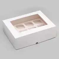 Коробка для 12 капкейков с окном, 32.5&times;25.5&times;10 см