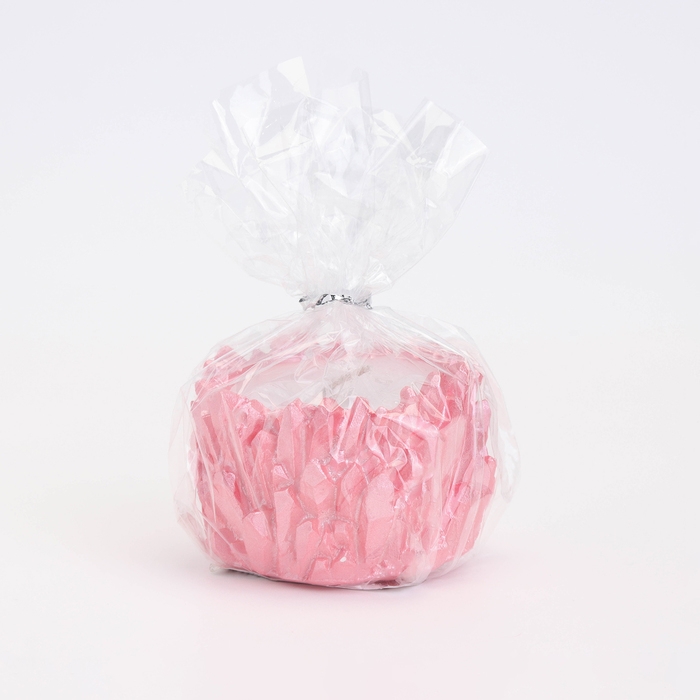 Свеча  Свеча "Кристаллы" в подсвечнике из гипса,6х4см, розовый