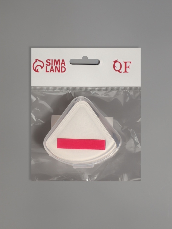 Спонж д/макияжа треуг с держат 7*7см  в пласт футляре латекс белый пакет QF Спонж д/макияжа треуг с держат 7*7см  в пласт футляре латекс белый пакет QF