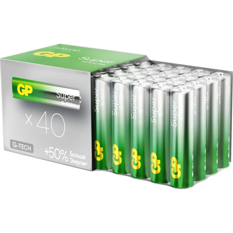 Батарейка GP ААА 24A-2CRVS40/24AA21-2CRSWC40, 40шт/уп
