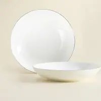 Тарелки глубокие SL Home &laquo;Каскарон&raquo;, 700 мл, d=20 см, набор 2 шт., костяной фарфор, белые