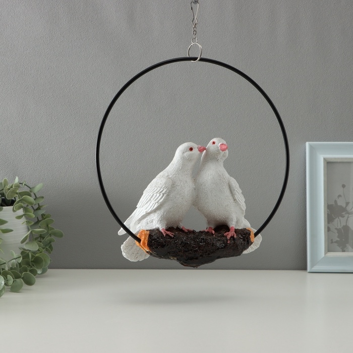 Подвесной декор Подвесной декор "Пара голубей" 24х24х26см