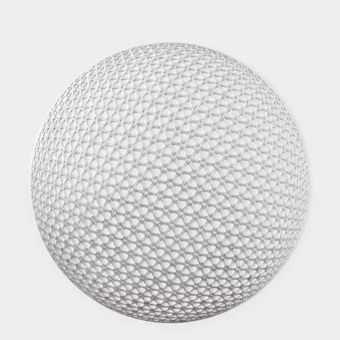 Салфетки сервировочные на стол Доляна &laquo;Сфера&raquo;, d=35.5 см, 4 шт., серебряные