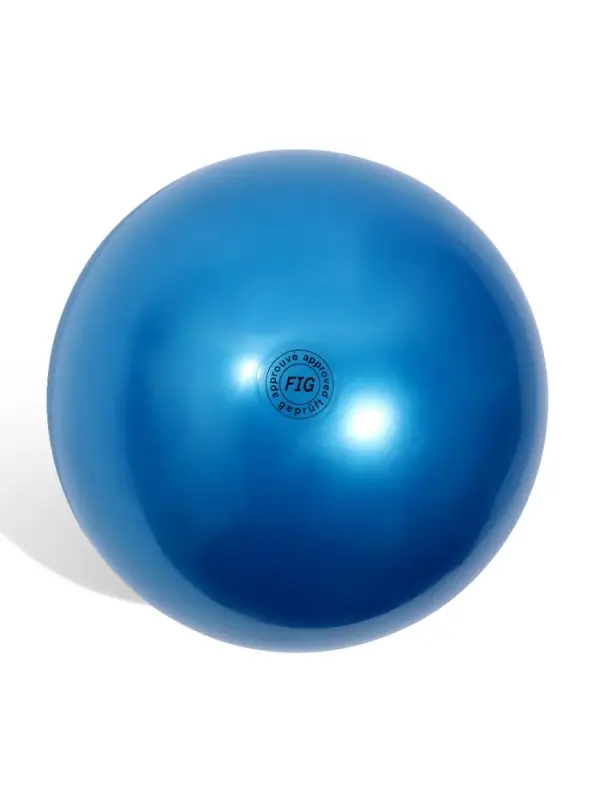 Мяч для художественной гимнастики Металлик, диаметр 19см, цвет синий Мяч для художественной гимнастики Металлик, диаметр 19см, цвет синий