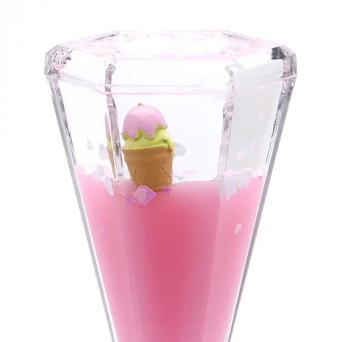 Часы гелиевые, антистресс, 17&times;5.5 см, розовые
