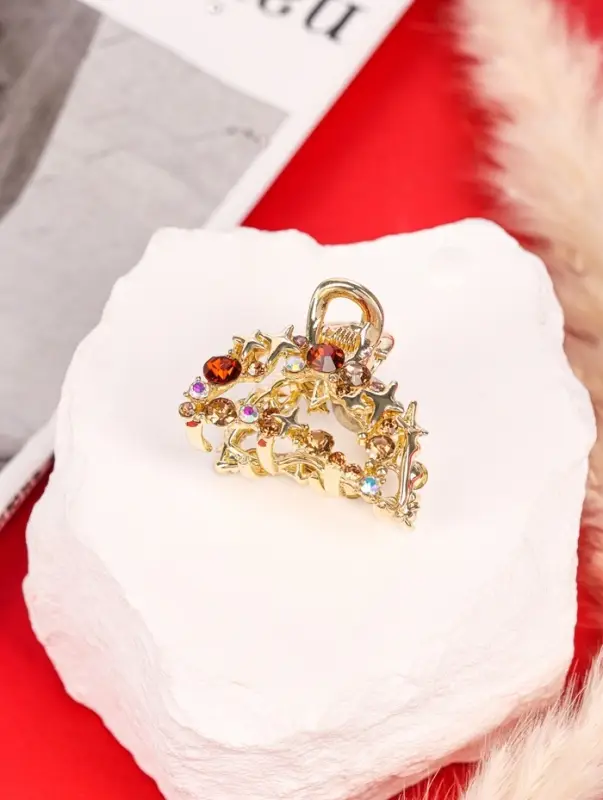 Крабик для волос &laquo;Селена галант&raquo;, дуга, 3 см, золотистый