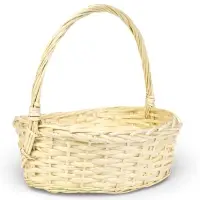 Набор корзин 3 шт ИВА 40x30x13 34х24x11 29х21x10 см ПЛЕТ ручка h=20/18/16 см бел