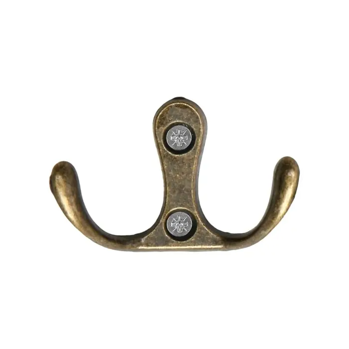 Крючок мебельный ТУНДРА TKd=005, двухрожковый, бронза, 5 шт. Крючок мебельный ТУНДРА TKd=005, двухрожковый, бронза, 5 шт.