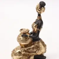 Фигура декоративная &laquo;Африканка в золотом наряде&raquo;, 9&times;6&times;15 см