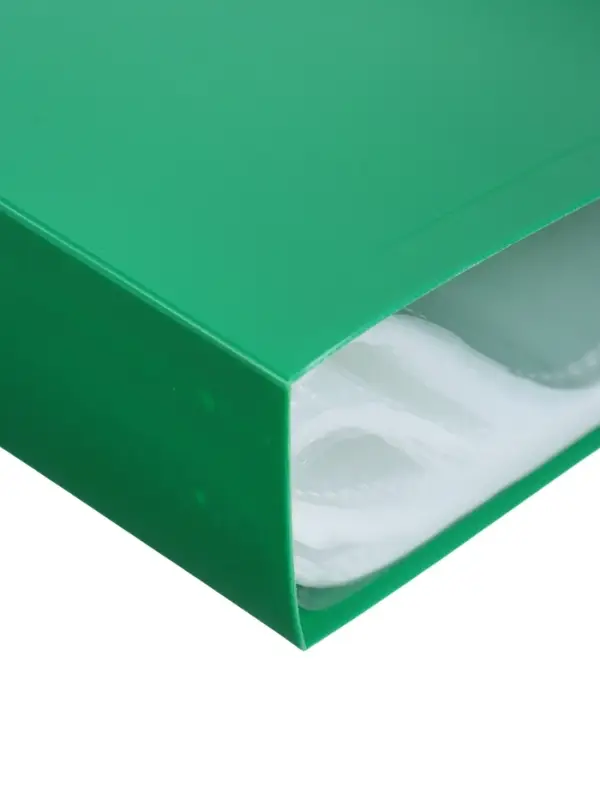 Папка с 100 вкладышами А4, 700 мкм, Calligrata, текстура &laquo;песок&raquo;, зелёная