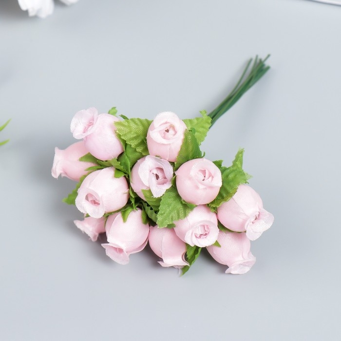 Цветы для декорирования Цветы для декорирования "Роза Бланка" светло-розовая 1 букет=12 цветов 10 см