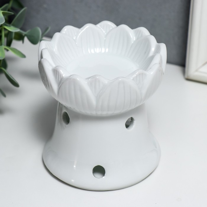 Аромалампа керамика Аромалампа керамика "Бутон белый" 9х9х9 см