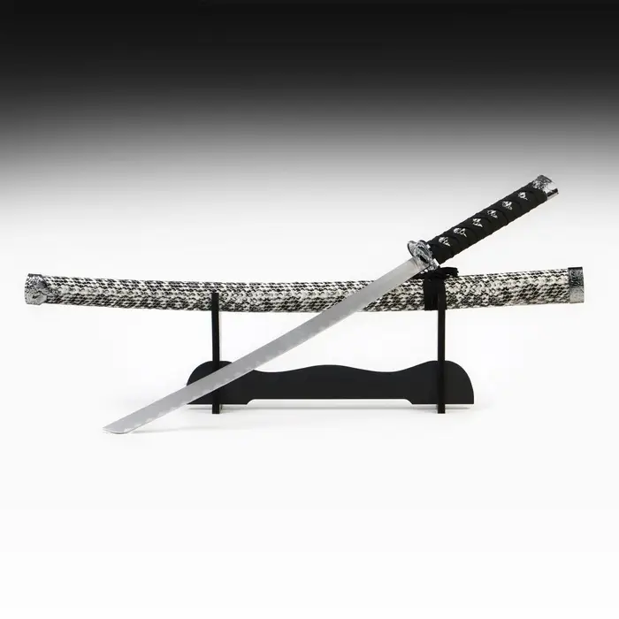 Макет оружия &laquo;Сувенирная катана. Премиум&raquo;, на подставке, серые ножны под змеиную кожу, 89 см